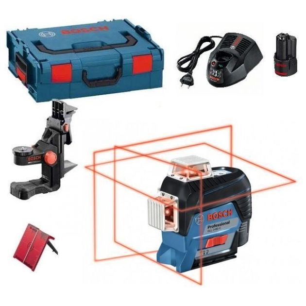 Лазерный нивелир Bosch GLL 3-80 C с BM 1 и L-Boxx (12 V), фото  | SNABZHENIE.com.ua