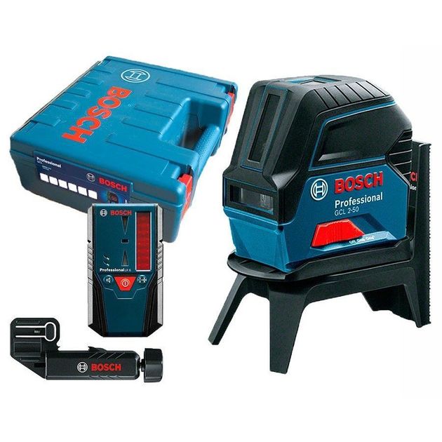 Лазерный нивелир BOSCH GCL 2-50 с комплектом RM1, BM3, LR6 в кейсе, фото  | SNABZHENIE.com.ua
