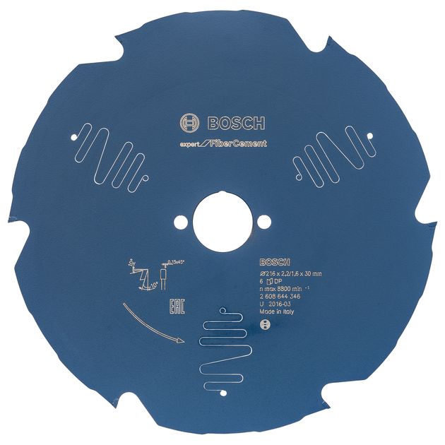 Пильний диск Expert for Fiber Cement 216 x 30 x 2.2/1.6 x 6 T BOSCH (2608644346), фото  | SNABZHENIE.com.ua
