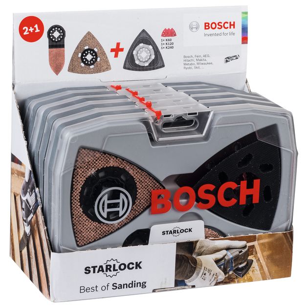 Набор шлифовальных насадок Starlock BOSCH 2+1 (2608664133), фото  | SNABZHENIE.com.ua