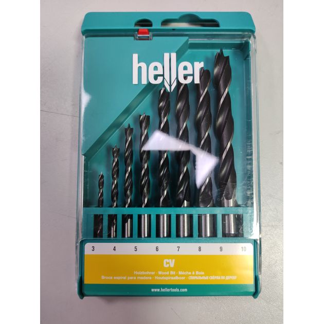 Набор сверл спиральных по дереву 8 шт, пластиковая кассета HELLER, фото , изображение 5 | SNABZHENIE.com.ua Набор сверл спиральных по дереву 8 шт, пластиковая кассета HELLER, фото , изображение 5 | SNABZHENIE.com.ua