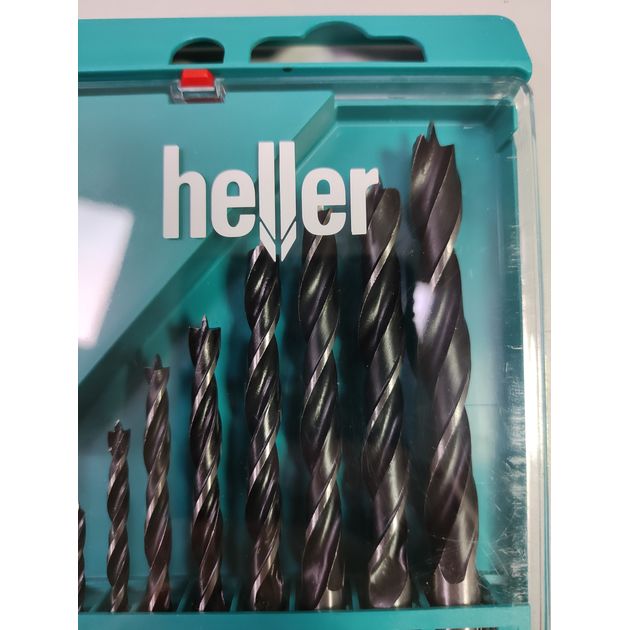 Набор сверл спиральных по дереву 8 шт, пластиковая кассета HELLER, фото  | SNABZHENIE.com.ua Набор сверл спиральных по дереву 8 шт, пластиковая кассета HELLER, фото  | SNABZHENIE.com.ua