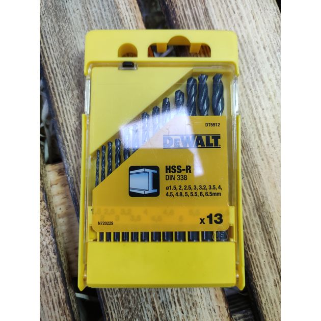 Набір свердл по металу 13 шт. 1,5 - 6,5 мм в пластиковій касеті HSS-R DeWALT (DT5912), фото , зображення 7 | SNABZHENIE.com.ua