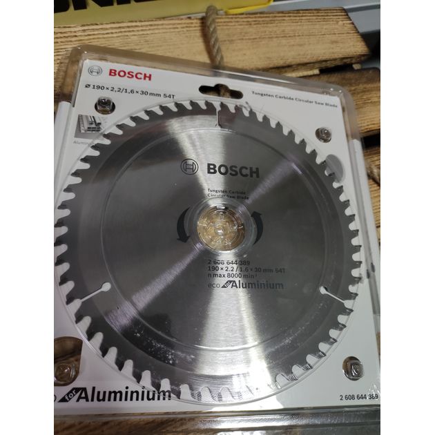 Пильный диск 190 x 20 мм, 54 T по алюминию BOSCH ECO Aluminium, фото , изображение 5 | SNABZHENIE.com.ua Пильный диск 190 x 20 мм, 54 T по алюминию BOSCH ECO Aluminium, фото , изображение 5 | SNABZHENIE.com.ua