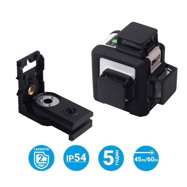 Уровень лазерний 3D-Mark 1H / 2V / 360-60, зелений з адаптером 149-A360 MY TOOLS (144-3G-360-A), фото  | SNABZHENIE.com.ua