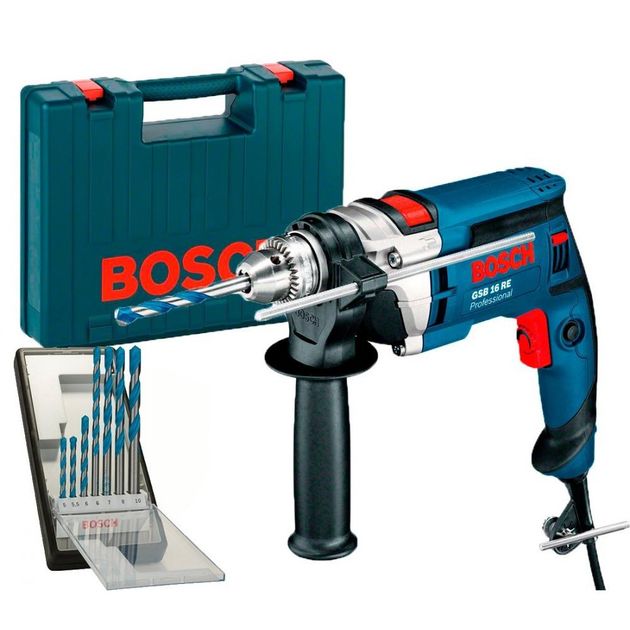 Ударная дрель GSB 16 RE + набор оснастки в подарок! BOSCH, фото  | SNABZHENIE.com.ua