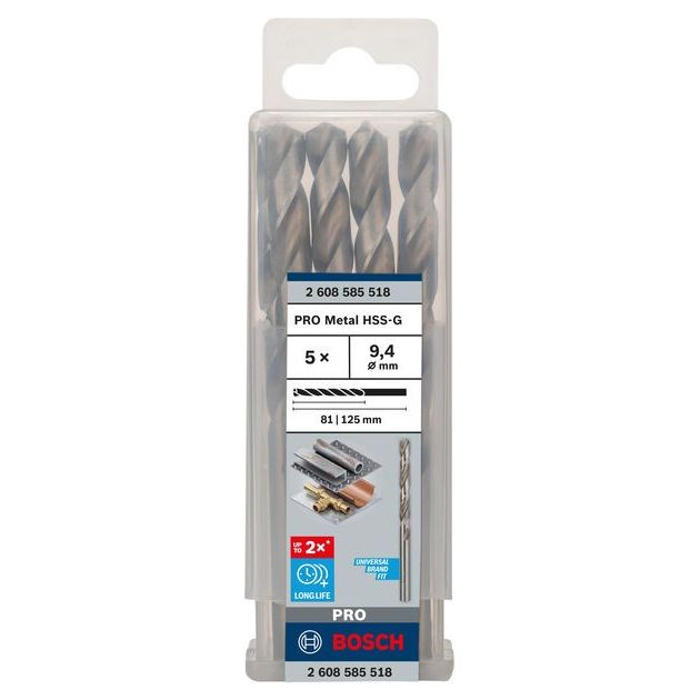 Сверла по металлу HSS-G 9.4 мм, 5 шт., BOSCH (2608585518), фото  | SNABZHENIE.com.ua