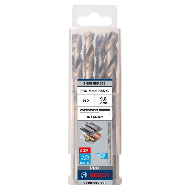 Сверла по металлу HSS-G 9.8 мм, 5 шт. BOSCH (2608595338), фото  | SNABZHENIE.com.ua