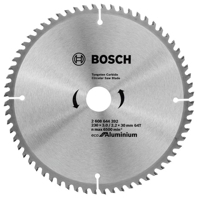 Пильний диск 230 x 30 мм, 64 T по алюмінію ECO Aluminium BOSCH (2608644392), фото  | SNABZHENIE.com.ua