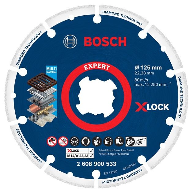 Алмазний круг по металу X-LOCK, 125 x 22,23 мм BOSCH (2608900533), фото  | SNABZHENIE.com.ua