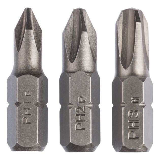Набор бит Standard Phillips, 3 шт. (PH) PH1; PH2; PH3; 25 мм BOSCH, фото  | SNABZHENIE.com.ua