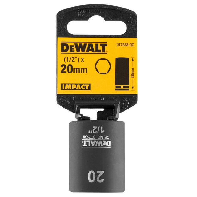 Головка торцевая ударная короткая DeWALT DT7538 1/2" 38 мм, фото , изображение 2 | SNABZHENIE.com.ua Головка торцевая ударная короткая DeWALT DT7538 1/2" 38 мм, фото , изображение 2 | SNABZHENIE.com.ua