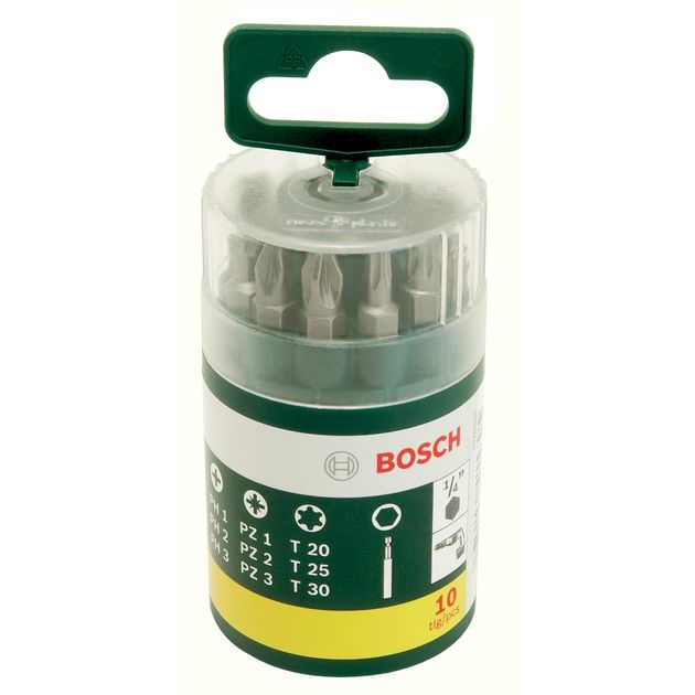 Набор бит PH/PZ/T 25 мм + держатель, 9 шт, BOSCH (2607019452), фото , изображение 2 | SNABZHENIE.com.ua