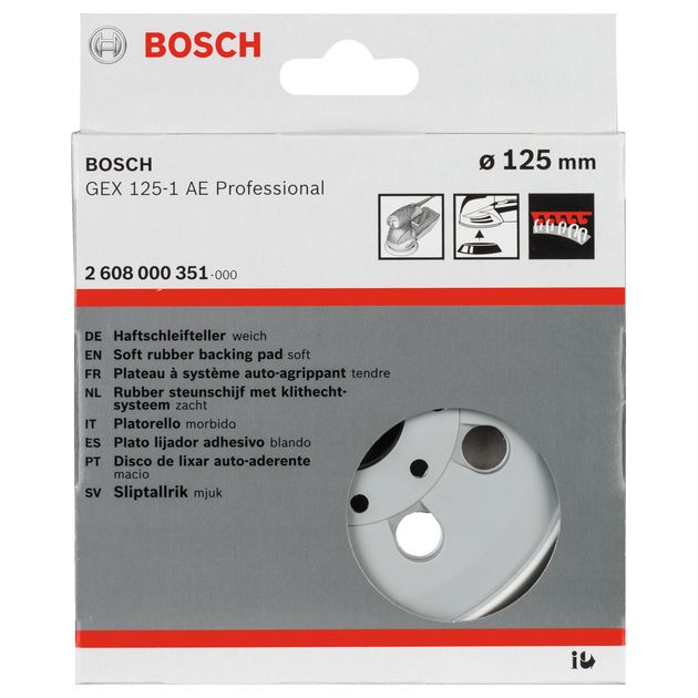 Шлифплатформа мягкая BOSCH GEX 125-1 AE (2608000351), фото , изображение 2 | SNABZHENIE.com.ua Шлифплатформа мягкая BOSCH GEX 125-1 AE (2608000351), фото , изображение 2 | SNABZHENIE.com.ua