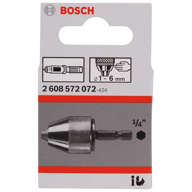 Бистрозажимний свердлильний патрон до 6 мм, 1/4 BOSCH (2608572072), фото , зображення 3 | SNABZHENIE.com.ua Бистрозажимний свердлильний патрон до 6 мм, 1/4 BOSCH (2608572072), фото , зображення 3 | SNABZHENIE.com.ua