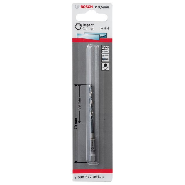 Сверло по металлу 3,5 мм с шестигранным хвостовиком Bosch, фото , изображение 3 | SNABZHENIE.com.ua Сверло по металлу 3,5 мм с шестигранным хвостовиком Bosch, фото , изображение 3 | SNABZHENIE.com.ua