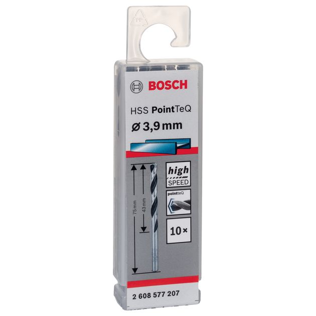 Сверла по металлу HSS PointTeQ 3.9 мм, 10 шт., BOSCH, фото , изображение 3 | SNABZHENIE.com.ua Сверла по металлу HSS PointTeQ 3.9 мм, 10 шт., BOSCH, фото , изображение 3 | SNABZHENIE.com.ua