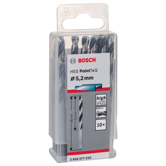 Сверло HSS 5,2 мм PointTeQ, 10 шт BOSCH (2608577220), фото , изображение 3 | SNABZHENIE.com.ua