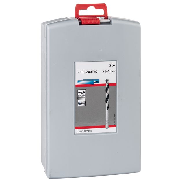 Сверла по металлу 1-13 мм, HSS PointTeQ, 25 шт., BOSCH, фото , изображение 3 | SNABZHENIE.com.ua Сверла по металлу 1-13 мм, HSS PointTeQ, 25 шт., BOSCH, фото , изображение 3 | SNABZHENIE.com.ua