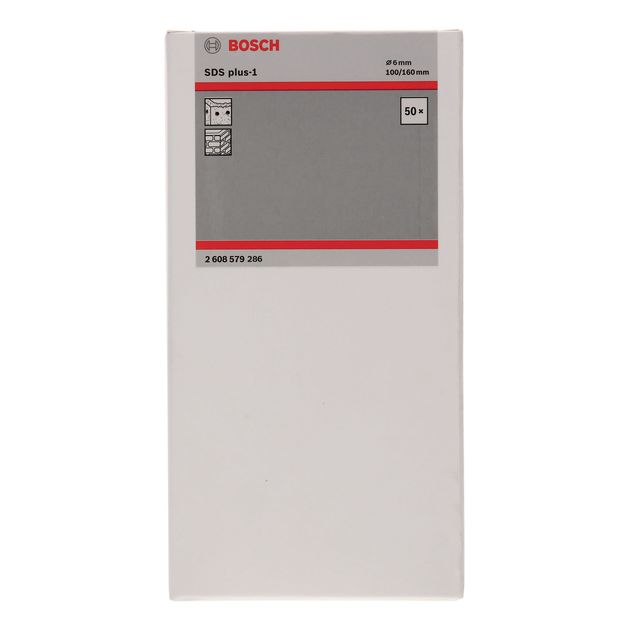 Бур BOSCH SDS plus-1 6x100x160мм, 50шт, 2608579286, фото , изображение 3 | SNABZHENIE.com.ua