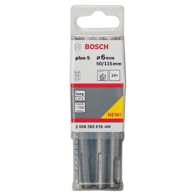Сверло по бетону SDS plus 6x50x115 мм 5,10 шт. BOSCH (2608585616), фото , изображение 5 | SNABZHENIE.com.ua Сверло по бетону SDS plus 6x50x115 мм 5,10 шт. BOSCH (2608585616), фото , изображение 5 | SNABZHENIE.com.ua