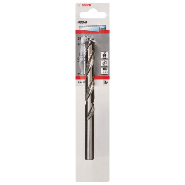 Сверло по металлу HSS-G 11 мм 1 шт. BOSCH (2608585938), фото , зображення 3 | SNABZHENIE.com.ua