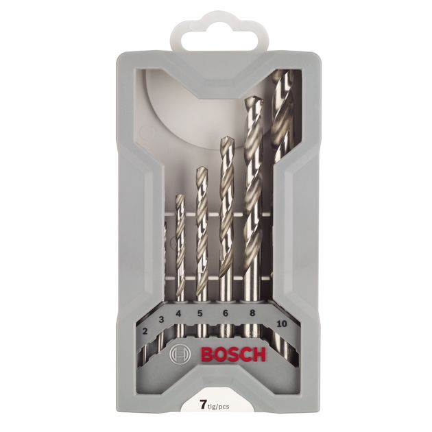 Набір сверел HSS-G 2 - 10 мм Mini X-Line, 7 шт, BOSCH (2608589295), фото , зображення 2 | SNABZHENIE.com.ua Набір сверел HSS-G 2 - 10 мм Mini X-Line, 7 шт, BOSCH (2608589295), фото , зображення 2 | SNABZHENIE.com.ua