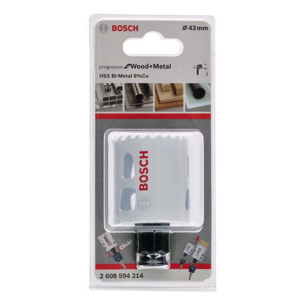 Коронка 43 мм по дереву і металу PROGRESSOR NEW BOSCH (2608594214), фото , зображення 2 | SNABZHENIE.com.ua Коронка 43 мм по дереву і металу PROGRESSOR NEW BOSCH (2608594214), фото , зображення 2 | SNABZHENIE.com.ua