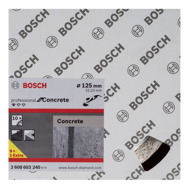 Алмазний відрізний круг 125 x 22,23 мм, Standard for Concrete, 10 шт, BOSCH (2608603240), фото , зображення 3 | SNABZHENIE.com.ua Алмазний відрізний круг 125 x 22,23 мм, Standard for Concrete, 10 шт, BOSCH (2608603240), фото , зображення 3 | SNABZHENIE.com.ua