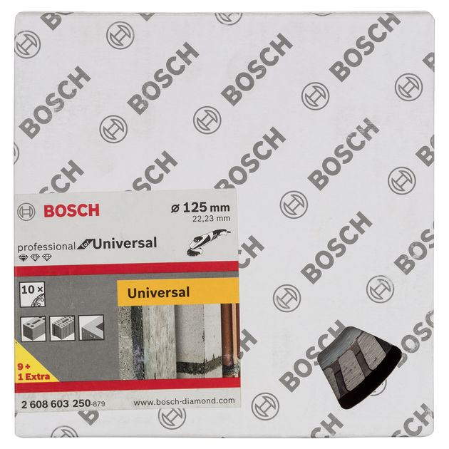 Алмазний відрізний круг 125 x 22,23 мм, Standard for Universal Turbo, 10 шт, BOSCH (2608603250), фото , зображення 4 | SNABZHENIE.com.ua Алмазний відрізний круг 125 x 22,23 мм, Standard for Universal Turbo, 10 шт, BOSCH (2608603250), фото , зображення 4 | SNABZHENIE.com.ua