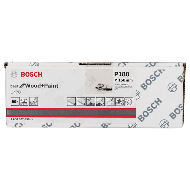 Шліфлист 150 мм K 180, Best for Wood, 50 шт. BOSCH (2608607838), фото , зображення 4 | SNABZHENIE.com.ua