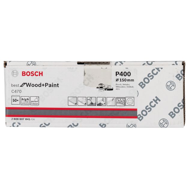 Шліфлист 150 мм K 400, Best for Wood, 50 шт. BOSCH (2608607841), фото , зображення 4 | SNABZHENIE.com.ua