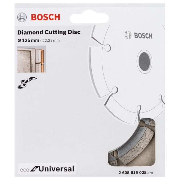 Алмазний відрізний круг 125 мм x 22,23 мм, ECO для універсального BOSCH (2608615028), фото , зображення 4 | SNABZHENIE.com.ua Алмазний відрізний круг 125 мм x 22,23 мм, ECO для універсального BOSCH (2608615028), фото , зображення 4 | SNABZHENIE.com.ua