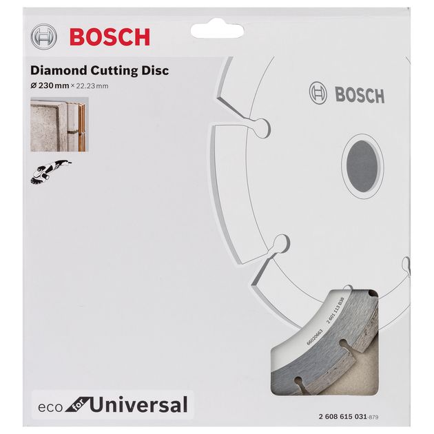 Алмазний відрізний круг 230 мм x 22,23 мм, ECO для універсального BOSCH (2608615031), фото , зображення 3 | SNABZHENIE.com.ua Алмазний відрізний круг 230 мм x 22,23 мм, ECO для універсального BOSCH (2608615031), фото , зображення 3 | SNABZHENIE.com.ua