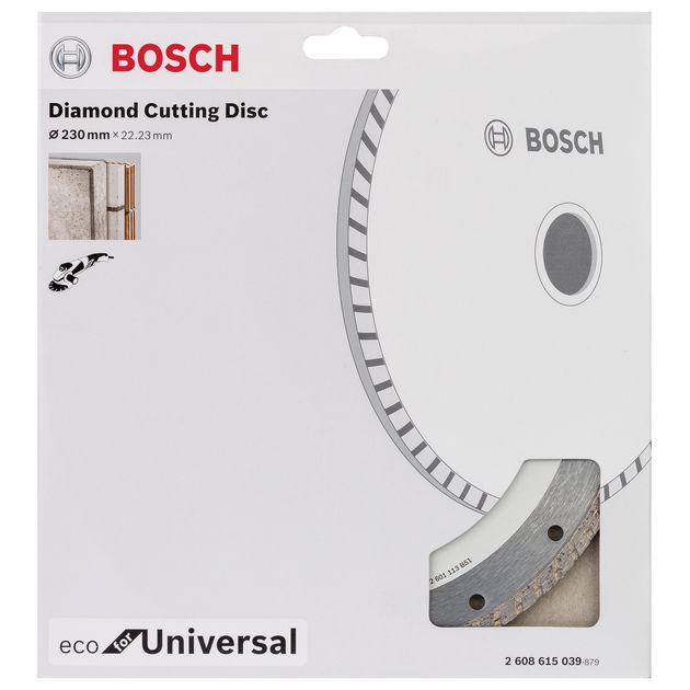 Алмазний відрізний круг 230 мм x 22,23 мм, ECO для універсального турбо BOSCH (2608615039), фото , зображення 3 | SNABZHENIE.com.ua Алмазний відрізний круг 230 мм x 22,23 мм, ECO для універсального турбо BOSCH (2608615039), фото , зображення 3 | SNABZHENIE.com.ua