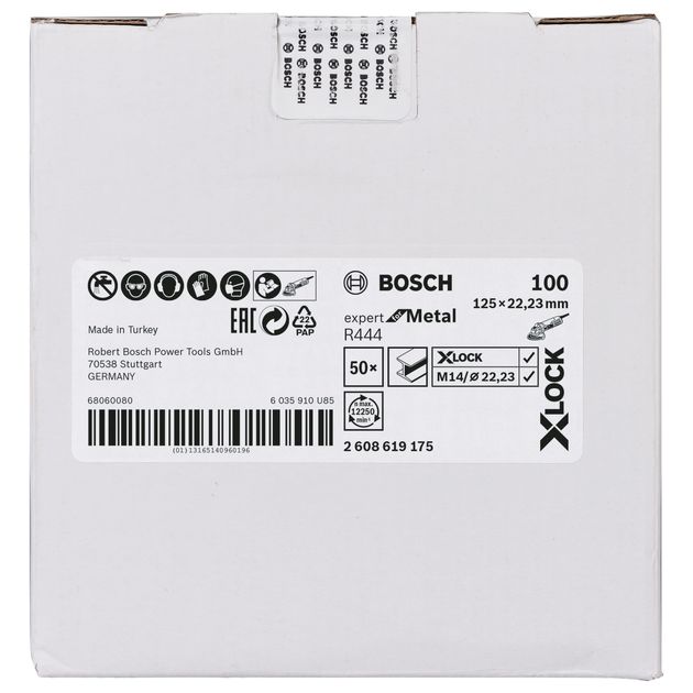 Шлифкруг фибровый по металлу 125 мм G100 X-LOCK BOSCH R444, фото , изображение 2 | SNABZHENIE.com.ua Шлифкруг фибровый по металлу 125 мм G100 X-LOCK BOSCH R444, фото , изображение 2 | SNABZHENIE.com.ua