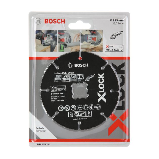 Круг отрезной по дереву для УШМ 115 мм X-LOCK BOSCH (2608619283), фото , зображення 2 | SNABZHENIE.com.ua