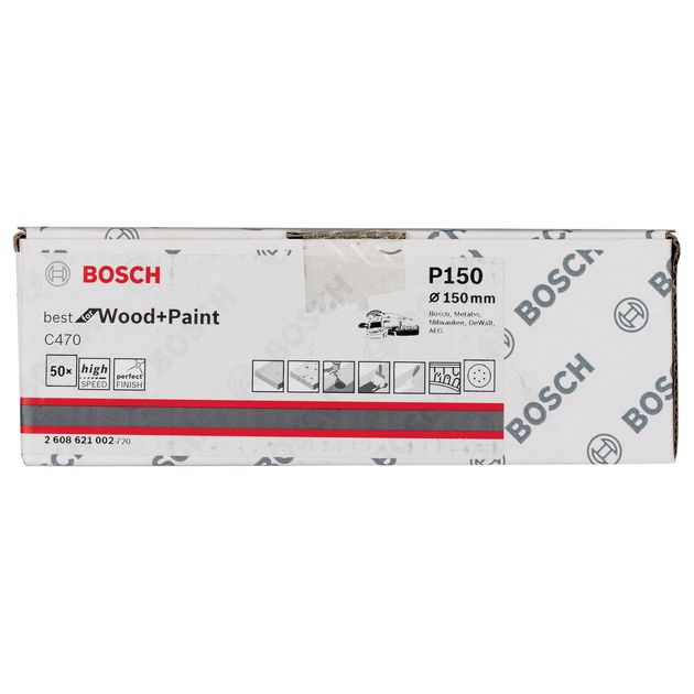 50 шліфлистів Best for Wood+Paint 150мм K150 BOSCH (2608621002), фото , зображення 2 | SNABZHENIE.com.ua