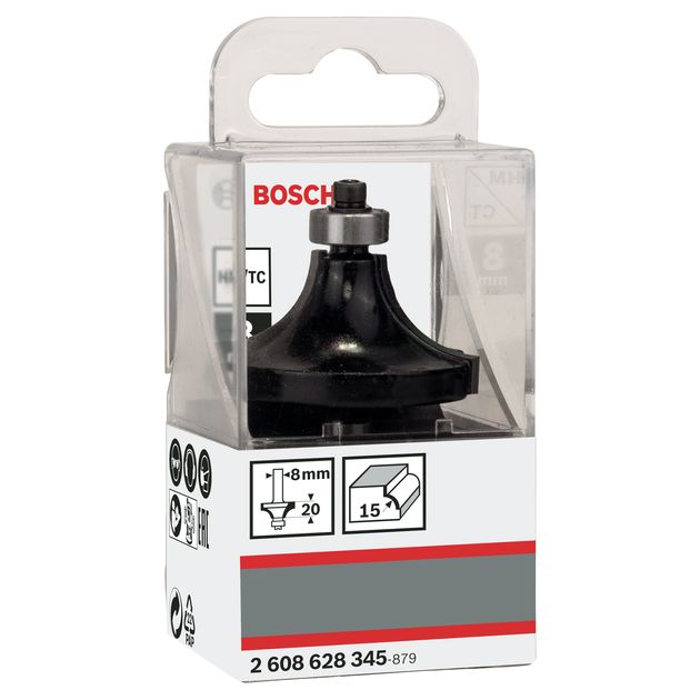 Фреза карнизна 42,7 x 22 x 66 мм, хвостовик 8 мм BOSCH (2608628345), фото , зображення 3 | SNABZHENIE.com.ua