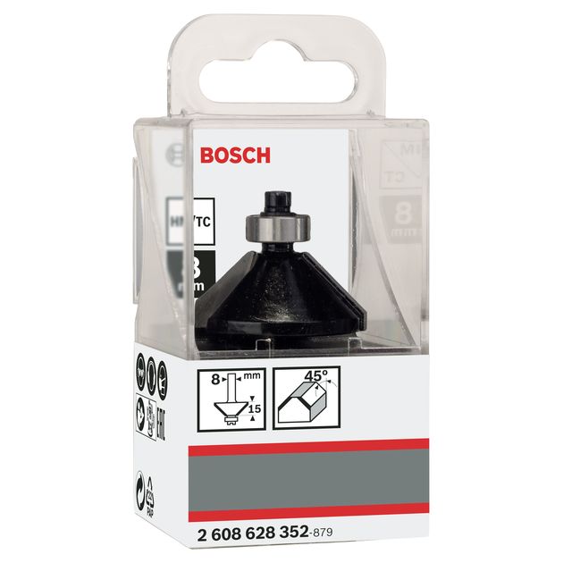 Фреза фасочная 45° 35x15x56 мм, хвостовик 8 мм BOSCH (2608628352), фото , изображение 3 | SNABZHENIE.com.ua Фреза фасочная 45° 35x15x56 мм, хвостовик 8 мм BOSCH (2608628352), фото , изображение 3 | SNABZHENIE.com.ua