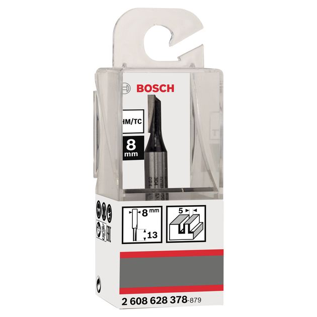 Фреза пазовая 5x12,7x51 мм, хвостовик 8 мм BOSCH (2608628378), фото , изображение 2 | SNABZHENIE.com.ua