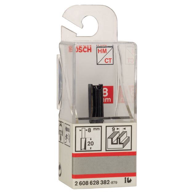 Фреза пазовая 9x20x51 мм, хвостовик 8 мм BOSCH (2608628382), фото , изображение 2 | SNABZHENIE.com.ua