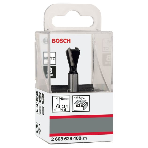 Фреза ласточкин хвост 15° 14x14x55 мм, хвостовик 8 мм BOSCH, фото , изображение 3 | SNABZHENIE.com.ua Фреза ласточкин хвост 15° 14x14x55 мм, хвостовик 8 мм BOSCH, фото , изображение 3 | SNABZHENIE.com.ua