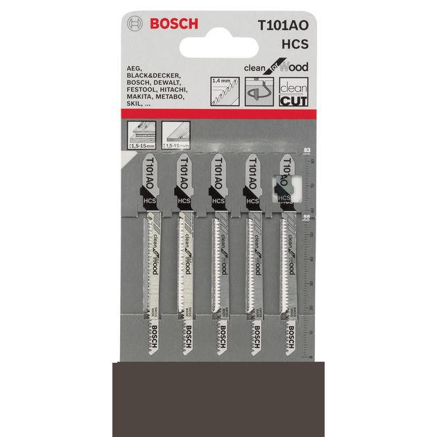 Пильное полотно для лобзика T 101 AO Clean for Wood, 5 шт, BOSCH, фото , изображение 3 | SNABZHENIE.com.ua Пильное полотно для лобзика T 101 AO Clean for Wood, 5 шт, BOSCH, фото , изображение 3 | SNABZHENIE.com.ua