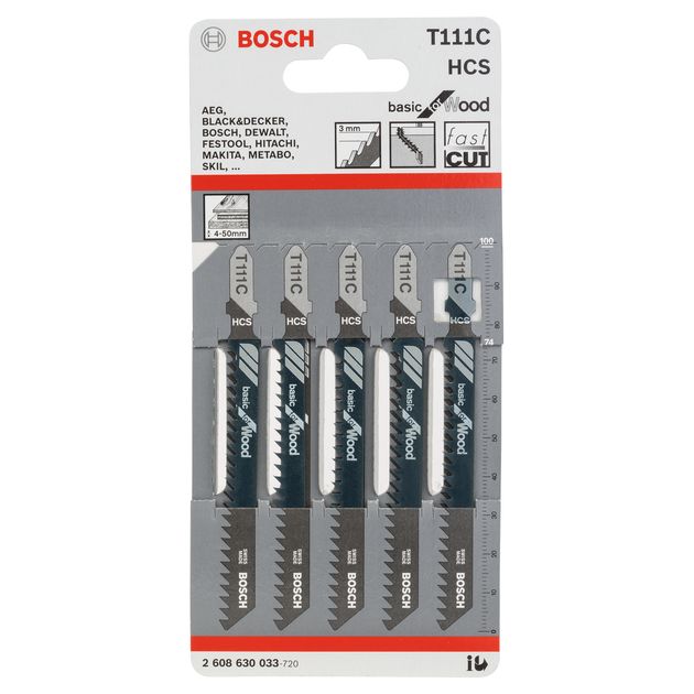 Пильное полотно Bosch T 111 C Basic для лобзика по дереву, 5 шт., фото , изображение 3 | SNABZHENIE.com.ua Пильное полотно Bosch T 111 C Basic для лобзика по дереву, 5 шт., фото , изображение 3 | SNABZHENIE.com.ua