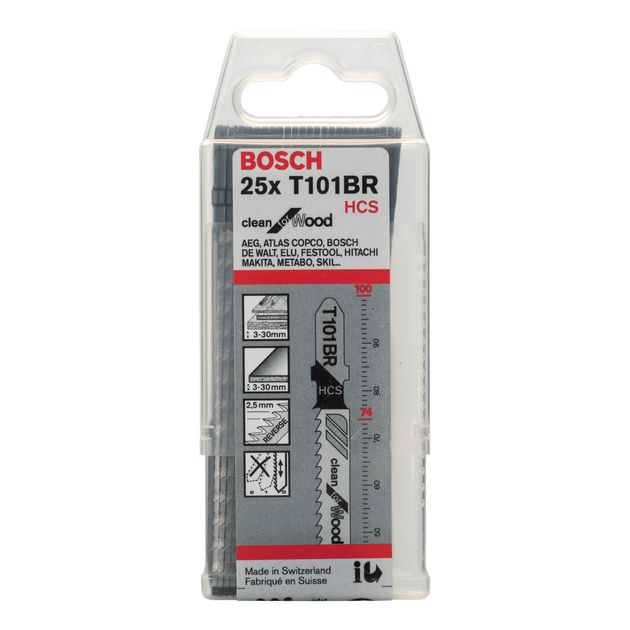 Пильное полотно T 101 BR Clean for Wood для лобзика, 25 шт, BOSCH, фото , изображение 4 | SNABZHENIE.com.ua Пильное полотно T 101 BR Clean for Wood для лобзика, 25 шт, BOSCH, фото , изображение 4 | SNABZHENIE.com.ua