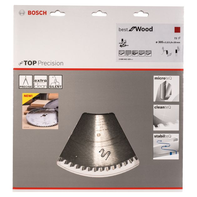 Пильный диск BOSCH 305x30 мм, Z72 для древесины (2608642103), фото , изображение 4 | SNABZHENIE.com.ua Пильный диск BOSCH 305x30 мм, Z72 для древесины (2608642103), фото , изображение 4 | SNABZHENIE.com.ua