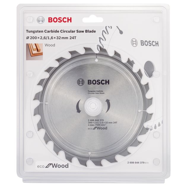 Пильный диск BOSCH 200x32 мм, 24 T по дереву ECO Wood, фото , изображение 3 | SNABZHENIE.com.ua Пильный диск BOSCH 200x32 мм, 24 T по дереву ECO Wood, фото , изображение 3 | SNABZHENIE.com.ua