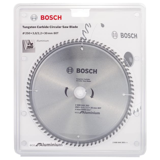 Пильный диск 250 x 30 мм, 80 зубьев по алюминию BOSCH 2608644393, фото , изображение 2 | SNABZHENIE.com.ua Пильный диск 250 x 30 мм, 80 зубьев по алюминию BOSCH 2608644393, фото , изображение 2 | SNABZHENIE.com.ua