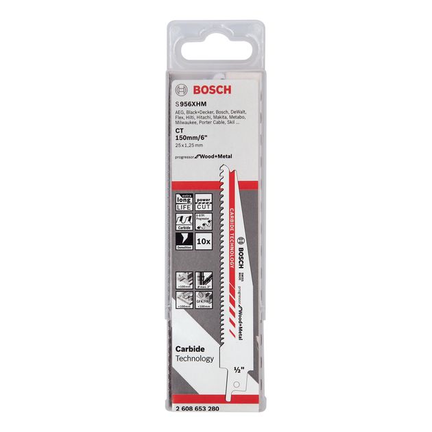 Полотно для сабельной пилы S956XHM 10шт, Progressor BOSCH (2608653280), фото , изображение 3 | SNABZHENIE.com.ua
